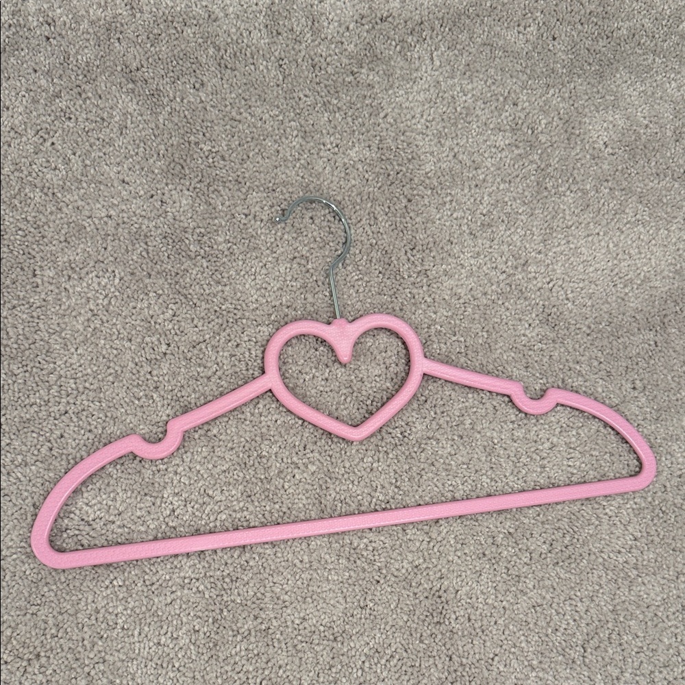 Bundle of 25 Pink Heart-Shaped Clothes Hanger